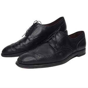 Allen Edmonds Player's Shoe Men's Black Leather Business Office Wingtip Oxfords